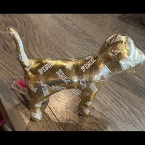 Gold and white PINK dog